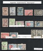 Argentina selection  of Bird stamps on stockcard FU