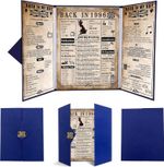 1996 30Th Birthday Gifts for Men, Blue Tri-Fold Card Poster