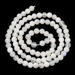 Rainbow Moonstone Natural White Gemstone Round Beads - 4mm (approx) - 1 Strand