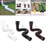 Rain Gutter Downspout Extensions with Screws Diverter for Rainwater Drainage