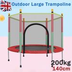 5FT Kid Trampoline With Safety Net Enclosure Children Outdoor Garden Fun Toy UK