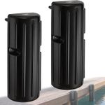 OCEANBROAD Dock Bumpers, Boat Dock Bumpers for Edge & Side Black 2 Pack
