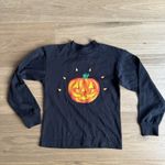 Vtg 90s Pumpkin Kid Halloween Jack-o-lantern T Shirt Sz 7 Long Sleeve Handmade