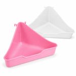 Ferret Rat Chinchilla Corner Litter Tray with Hooks - Toilet Train Your Pet!
