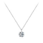 1.0ct Lab-Created Round Shape Diamond Test Pass Pendant Necklace VS1/D/Excellent