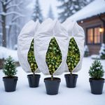 3x Frost Protection Reusable Plant Bag Cover Winter Freeze with Zip & Drawstring