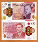 Great Britain 50 pounds, 2023 (2024), P-401 King Charles III UNC Polymer