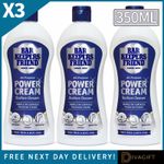 3 x BAR KEEPERS FRIEND ALL PURPOSE POWER CREAM ALL PURPOSE SURFACE CLEANER 350ML