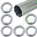 Pack Of 6 collar rings designed to fit Roller doors. To Fit 60mm Octagonal Tubes