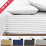 Egyptian Poly Cotton Fitted Sheet 30CM Extra Deep 200TC Bed Sheets Double uk