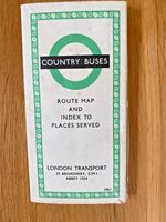 LONDON TRANSPORT COUNTRY AREA BUS MAP - 1961