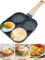 4 Hole Frying Pot Pan Non-stick Egg Pancake Steak Hamburg Omelet Pan Breakfast