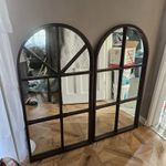 Vintage Glass Mirror Richmond Glads Model Coach Top Made In England x2