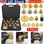 17pcs Brake Master Cylinder Bleeder Adapter Kit Manual Pneumatic Fluid Bleeding