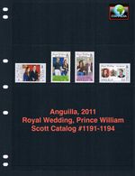 $28.50 Scott Value - 2011 ANGUILLA Royal Wedding William scarcer CV MNH NH UMM