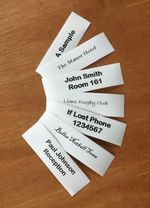 SEW ON PERSONALISED NYLON TAFFETA NAME LABELS - 7x2 cm - WASHABLE