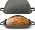 Oval Cast Iron Dutch Oven for Bread Baking 12X8 Inch Pre-Seasoned Bread