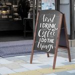 Pavement Sign A-Board Chalkboard Wooden Blackboard Outdoor for Shop Pub Cafe UK