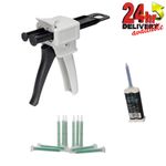 Fast Mover 50ml 2K Plastic Repair Applicator Gun with Glue Cartridge And Nozzles