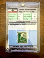 German Reich, Memorial Day for Soldiers of WW1 Postage Stamp
