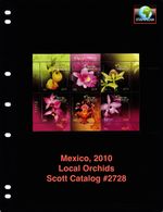 $11.50 Scott Value - 2010 MEXICO Orchids s/s Flowers scarcer CV MNH NH UMM