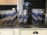 MURANO  Hand Blown Red,white,Water Glasses  Signed at  38 Available price for 1