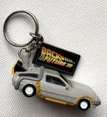 Rare Vintage Back to the Future 2 Delorean Key Ring Key Fob 