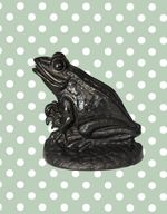 Vintage Frog Doorstop | Charming Rare Cast Iron Black Decorative Door Hard Ware