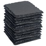 Square Slate Coasters - 10cm - Pack of 12