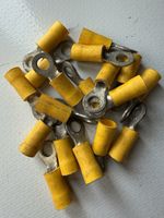 18x Yellow Ring Crimp Terminals 12-10 AWG 5mm Eyelet Electrical Connectors