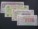 BRITISH MILITARY ARMED FORCES SPECIAL VOUCHERS SET OF FOUR NOTES UNCIRCULATED.