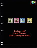 $4.25 Scott Value - 1987 TUNISIA Flowers North African scarcer CV MNH NH UMM
