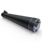 Universal Stainless Steel Supertrapp Style Silencer 45mm Black Plate End