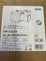 Wilo Top-z standard drinking water pump 2061964 25/10, PN 10, 230 V, gunmetal...