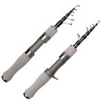 TRAINFIS Telescopic Fishing Rod 5ft 6ft Carbon Fast Travel Trout Rod Casting ML