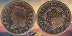 1814 Plain 4, Classic Head Large Cent, Good Details, Slight bend, Copper C8802