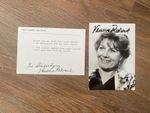 VANESSA REDGRAVE SIGNED PHOTO WITH ATTACHED SIGNED NOTE