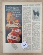 Babybel Cheese advert 1969 vintage 60s Baby Bel ad Promotional Old Retro Rare