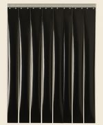 PVC Door strip curtain Opaque Black Set 1.5M  2mm x 200mm x 2M Long (9+1.5)