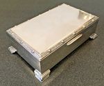 Hallmarked  Solid Silver  Cigarette Box  J B Chatterley & Sons  530 grams  Heavy