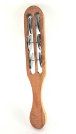 Jingle Stick Tambourine Shaker Handheld Percussion Instrument Handmade FairTrade