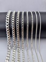 Italian Style Heavy Solid 925 Silver Sterling Curb Chain - For Men, Women & Boys