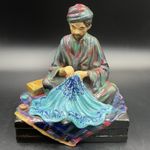 Vintage Embroiderer of Kashmir R. Reg Johnson Figure Figurine Statue RARE VGC