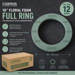 OASIS® Wet Floral Foam NAYLORBASE Wreath Rings 10" (25cm) Full Box of 12