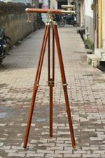 Telescope 39 Inch Solid Brass With Wooden Tripod Stand Floor Standing HandCraft