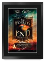The World's End Movie Poster Cast Signed Printed Autograph A3 Framed Memorabilia