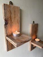 RUSTIC RECLAIMED WALL  CANDLE  HOLDER/ CANDLE SCONCE HANDMADE. Display shelf 