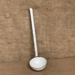 Vintage Enamel Ladle - White - Vintage Kitchenalia 