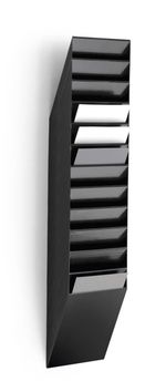 Durable FLEXIBOXX 12 Wall Mounted Literature Tray | A4 Portrait Holder | Black