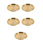 Stainless Steel Candlestick Tray Reusable Candle Holder for Home Decoration
